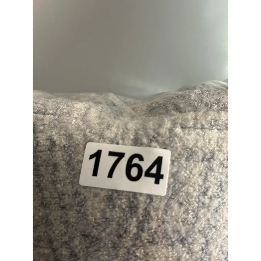 Free People Sweater‎ Womens S Gray Hooded V Neck Geometric Oversized Pullover